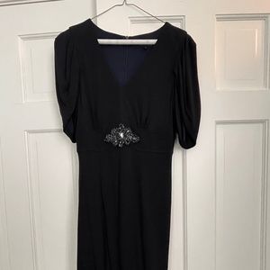 David Meister size 6 embellished navy dress